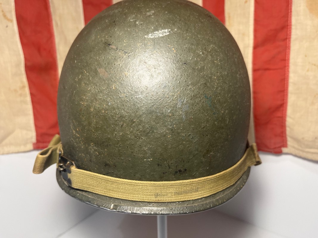 Original paint on a WWII M1 helmet ??? Opinions? - M-1; M-1C & M-2 ...