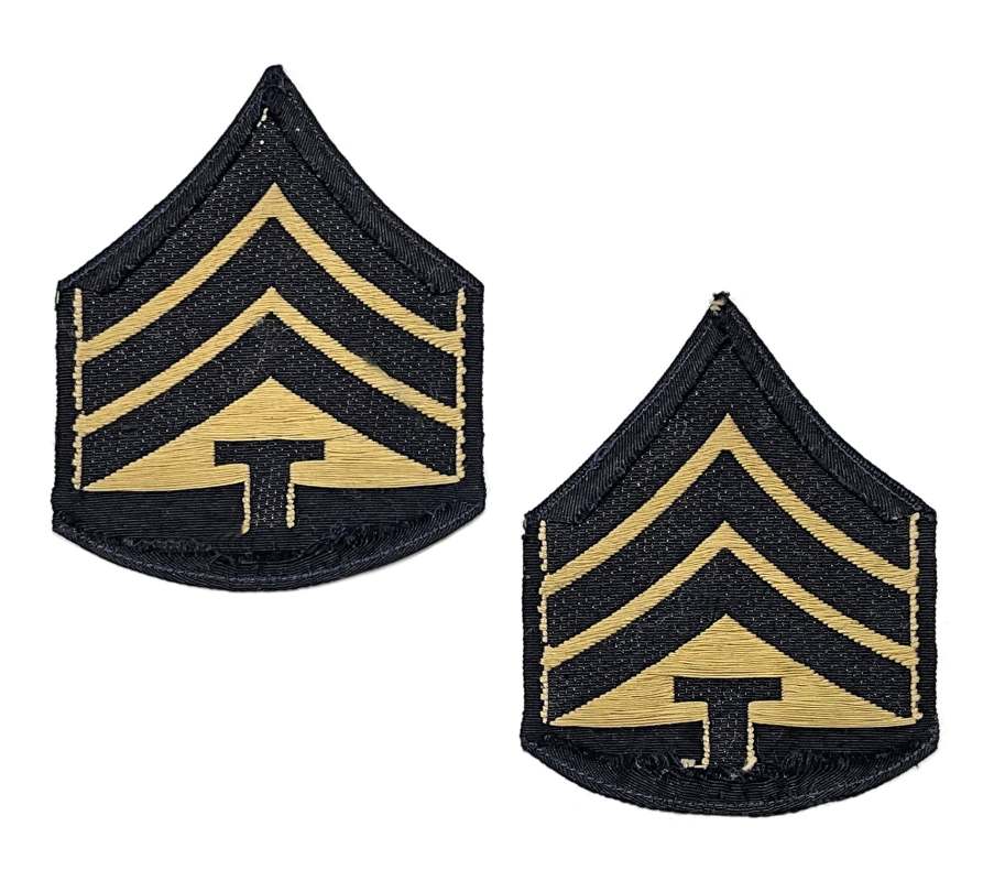 Who Made These US Army T/4 Bevo Weave Chevrons? Theater Made? - CAN YOU ...