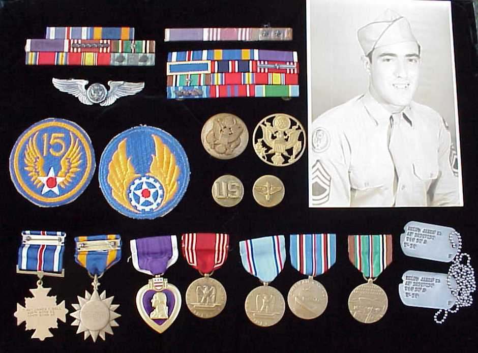 WWII Ploesti named DFC / AIR MEDAL to a POW - James K. Bell ...