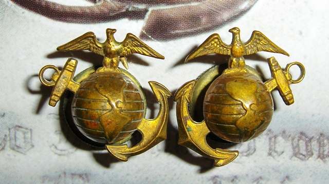 Marine EGA Collar Insignia, Made in England - MARINE CORPS EGA ...