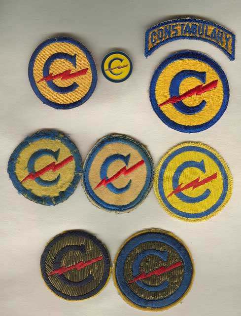 Ww2 us army constabulary patch and tab